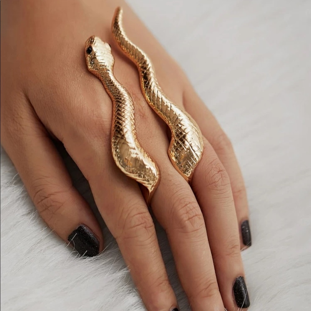 Slithering Snake Gold Ring